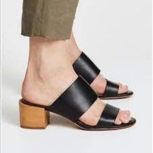 Madewell The Kiera Mule Sandal Two Strap Chunky Heel